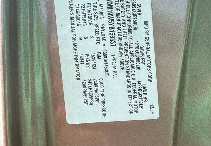 
								2000 Chevrolet Astro Van full									