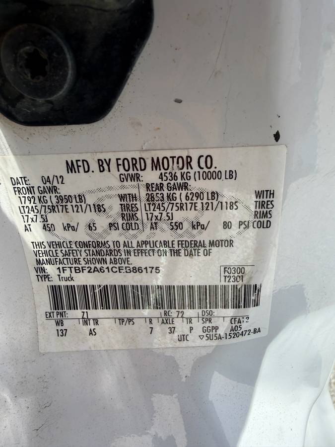 
								2012 Ford F250 Super Duty – $14,900 (Irwindale) full									